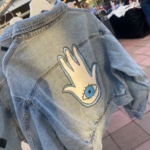 Hand painted jean jacket